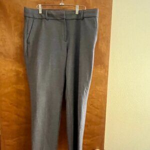 Loft Womens Julie Pants Size 12 Blue High Rise Straight Leg Ankle Pocket Stretch